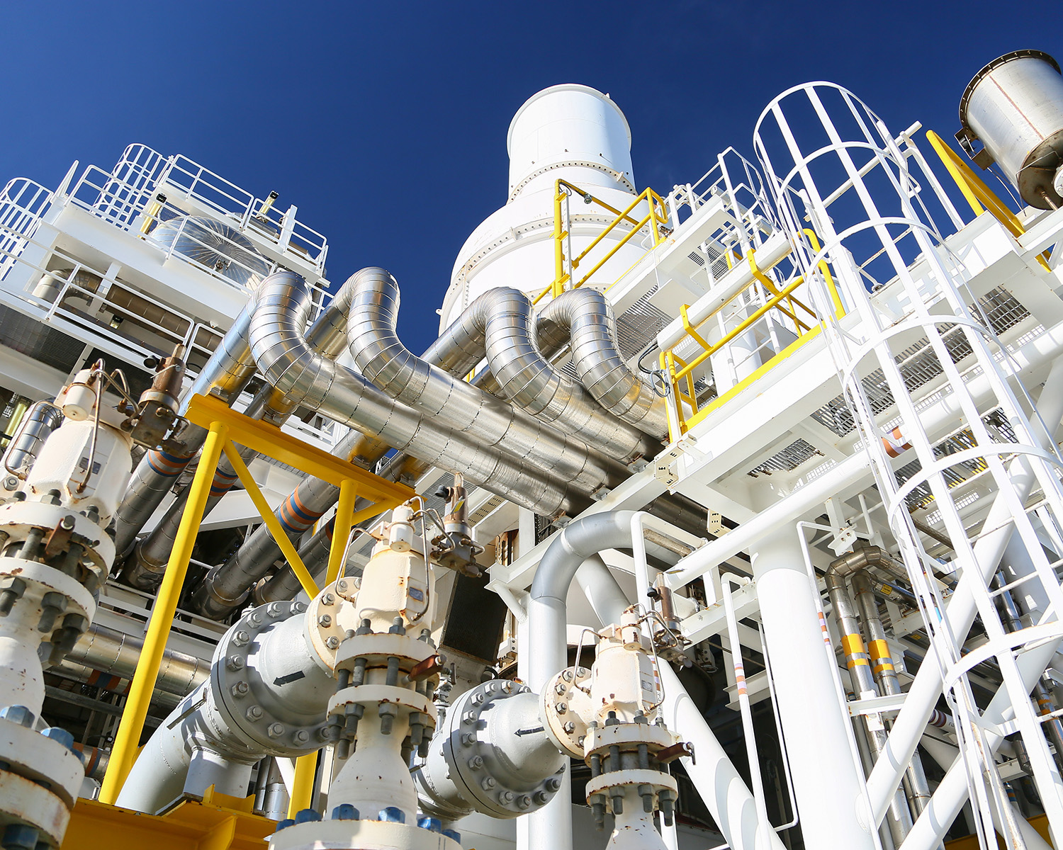 Offshore construction platform for production oil and gas, Oil and gas industry and hard work,Production platform and operation process by manual and auto function, oil and rig industry and operation.