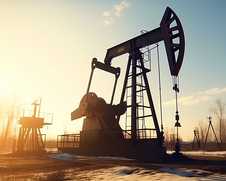 Oil rig, created with Generative AI technology